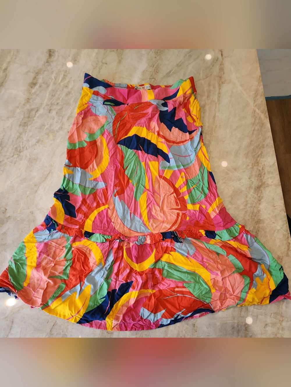 Boho Style Vibrant Multicolor Printed  Women's Skirt